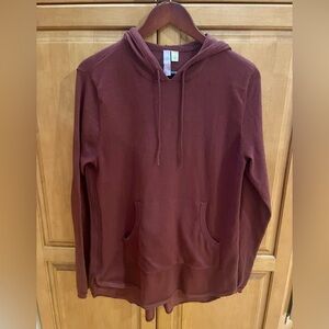 Alya Burgundy Knit Hoodie - Size Medium